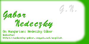 gabor nedeczky business card