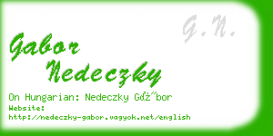 gabor nedeczky business card